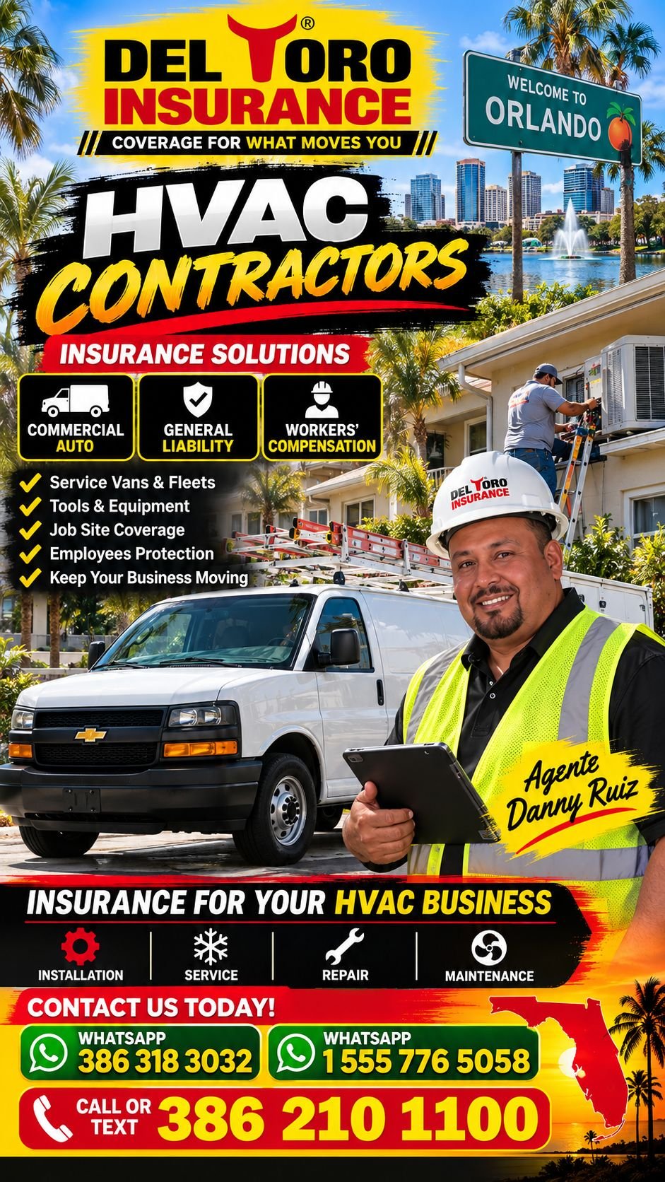 HVAC Contractor Insurance – Del Toro Insurance flyer