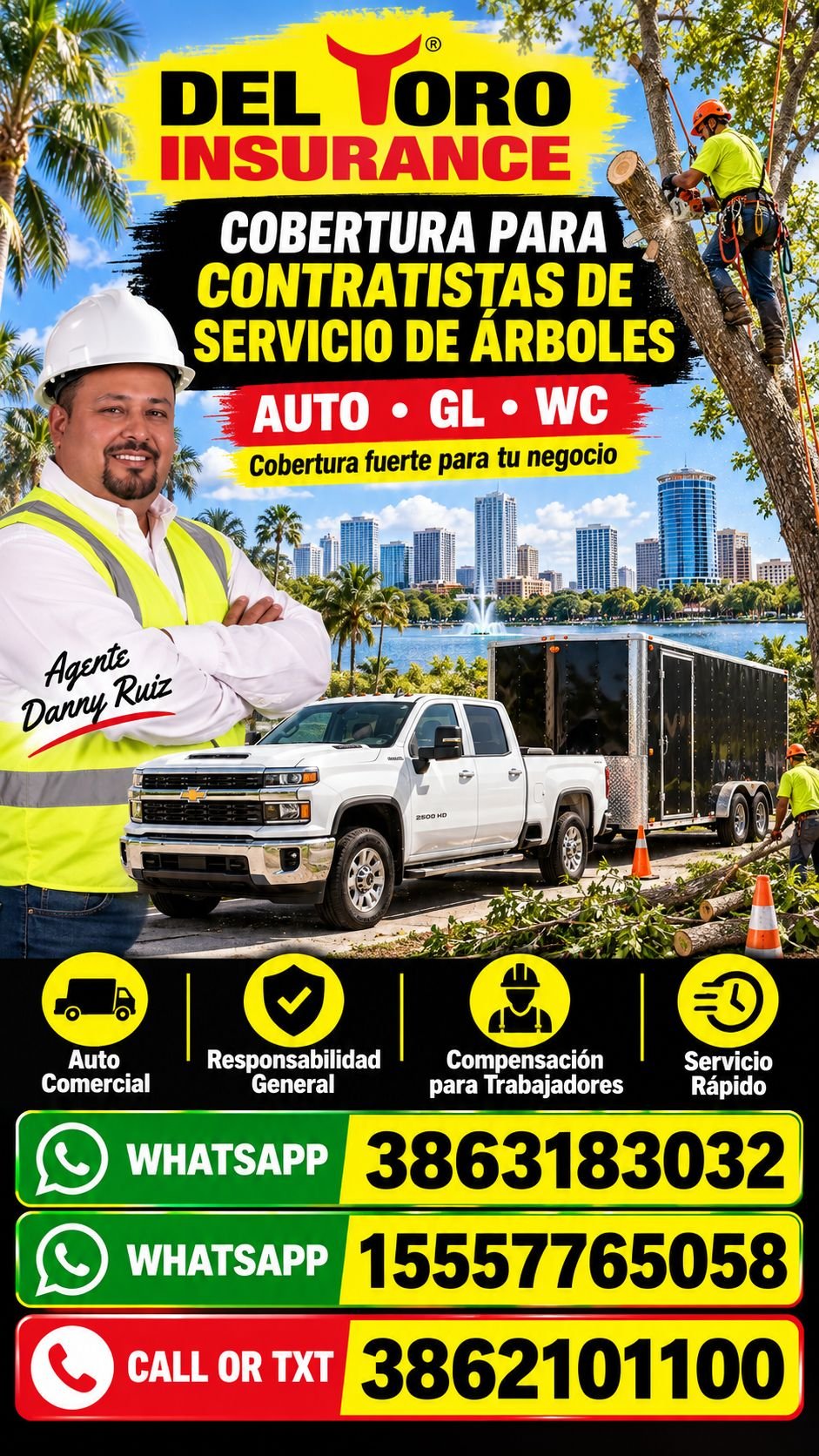 Tree Service Contractor Insurance – Del Toro Insurance flyer